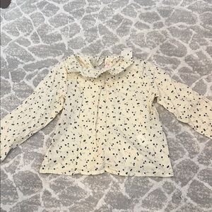 Bonpoint Cream Floral Kids Blouse